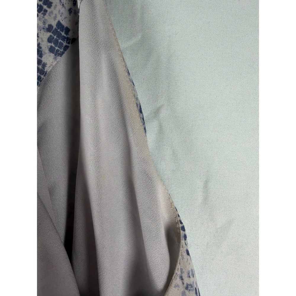 Joie Snakeskin Print Halter Mini Dress Blue Pleated Racerback‎ Small - Picture 9 of 9